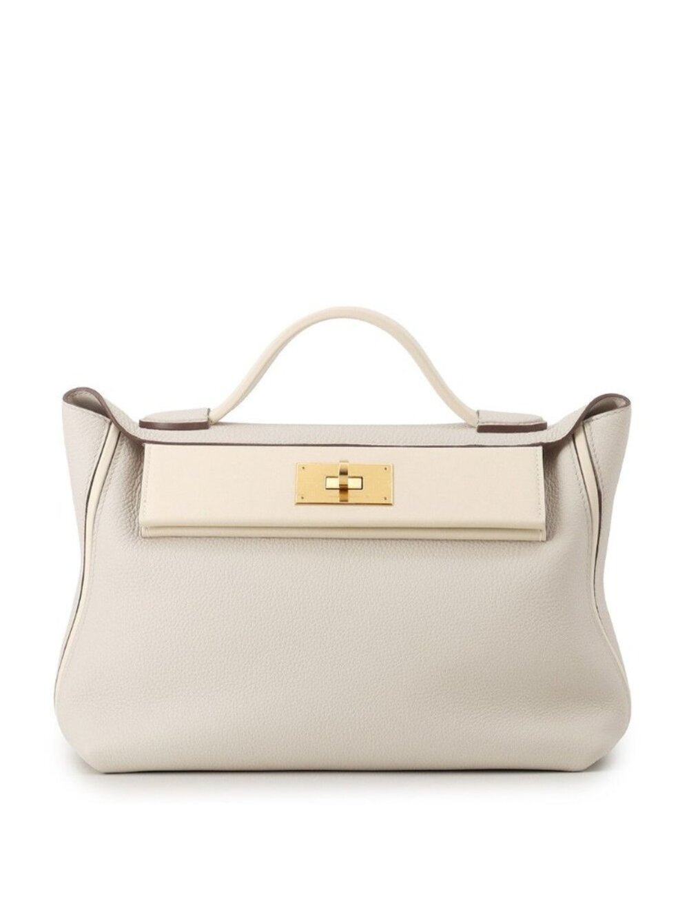 Hermes 24/24 29 Sac Vanquatre Verso Pearl Gray Nata Gold Togo Swift 2-Way